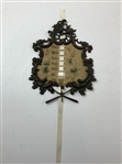 Antique Rococo Style Cast Metal Desktop Perpetual Day-of-the-Week Calendar