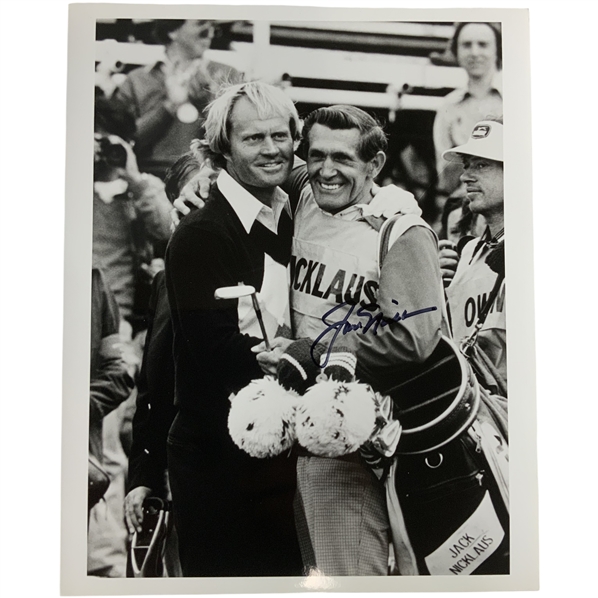 Jack Nicklaus Signed 1978 Open Championship at St. Andrews Kodak Photo w/ Caddie JSA ALOA