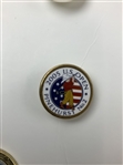A Collection of Golf Tournament and Club Commemorative Pins and Accessories