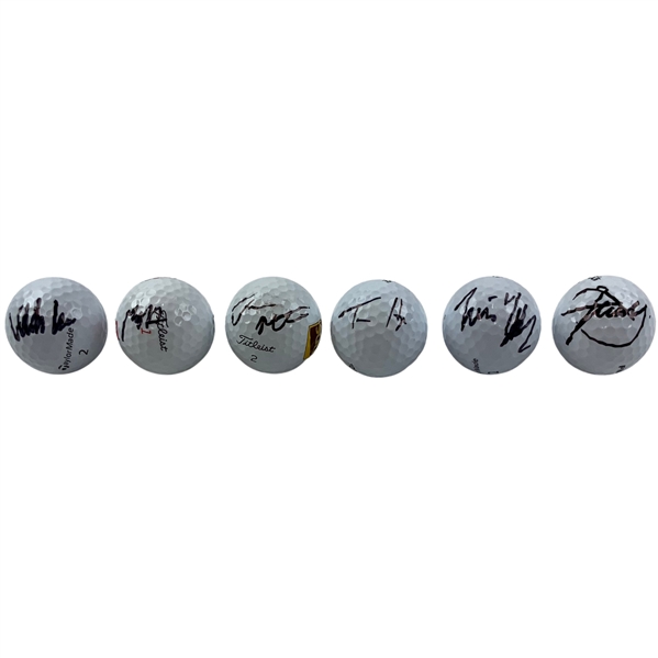 Homa, Zalitoris, Schauffle, Montgomery, Hoge & Hovland Signed Golf Balls JSA ALOA