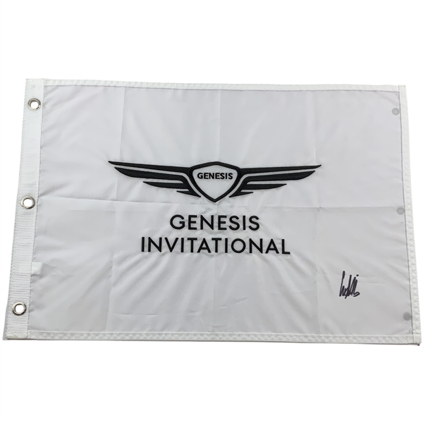 Ludvig Aberg signed Genesis Invitational Flag JSA ALOA
