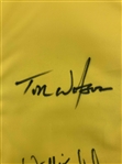 Multi-Signed The Memorial Tournament Souvenir Golf Pin Flag JSA ALOA