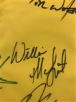 Multi-Signed The Memorial Tournament Souvenir Golf Pin Flag JSA ALOA