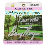 Gary Player Signed 2009 Masters Tournament SERIES Badge #R13993 with Last Year JSA ALOA