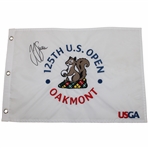 Champion JJ Spaun Signed 2025 US Open at Oakmont Embroidered Flag JSA ALOA