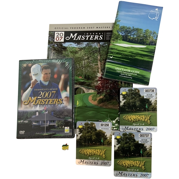 A Collection of Official 2007 Masters Tournament Memorabilia