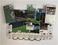 A Collection of 1994 and 1999 Masters Tournament Memorabilia Including Tournament Badges, Journals, and Highlights Videos