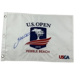 Gary Woodland Signed 2019 U.S. Open Pebble at Beach Official Embroidered Pin Flag JSA ALOA