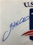 Gary Woodland Signed 2019 U.S. Open Pebble at Beach Official Embroidered Pin Flag JSA ALOA