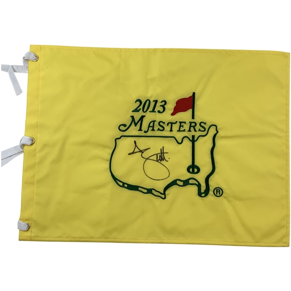 Adam Scott Signed 2013 Masters Tournament Embroidered Flag JSA ALOA
