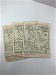 Trio of 1958 Masters Tournament Thursday Pairing Sheets