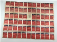 1990 Miller Press PGA Tour Trading Cards Uncut Sheet