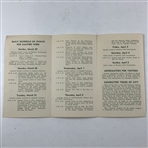 1959 Masters Week Schedule of Events Brochure - Jack Nicklaus Debut