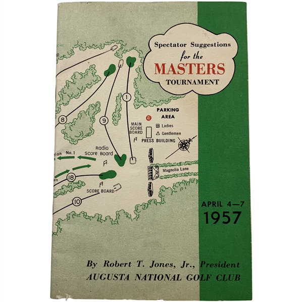 1957 Masters Tournament Spectator Suggestions Guide Booklet