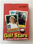 1981 Donruss Professional Golf Stars Unopened Wax Pack Display Box w/ All 36 Packs - Nicklaus RC