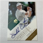 Two Golf Trading Cards Including 2003 SP Authentic Darren Clarke Signed 004/100 and 1991 Collegiate John Daly