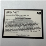 Two Golf Trading Cards Including 2003 SP Authentic Darren Clarke Signed 004/100 and 1991 Collegiate John Daly