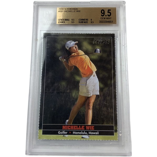 2004 Sports Illustrated for Kids #391 Michelle Wie Rookie Card Beckett Gem Mnt 9.5