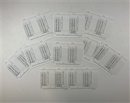 10 Augusta National Golf Club Scorecards Signed by Masters Champions JSA ALOA