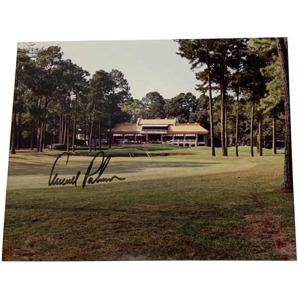 Arnold Palmer Signed Clubhouse Photo by Ashville, NCs Billy Carter JSA ALOA