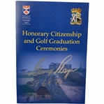 Gary Player Hand Signed 2022 University of St Andrews Honorary Citizenship and Golf Graduation Ceremony Program JSA ALOA
