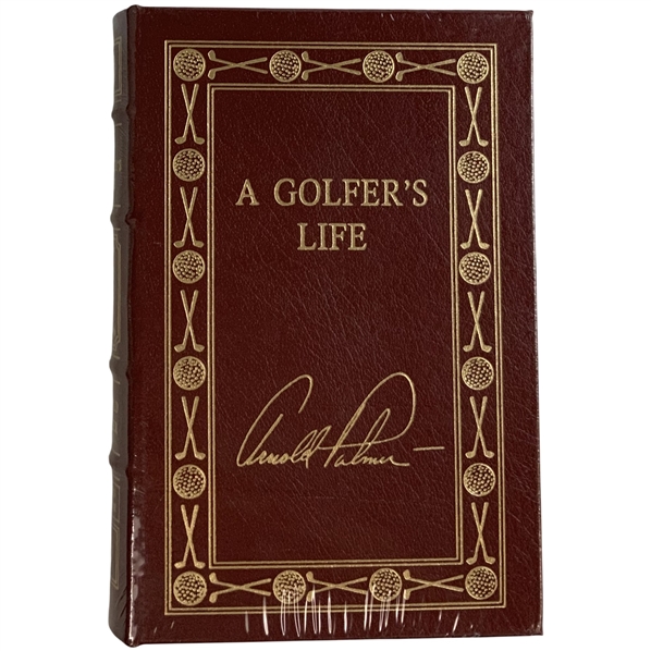 Arnold Palmer Signed 1999 A Golfers Life by Arnold Palmer Leatherbound Ltd Ed /2,500 in Original Packaging