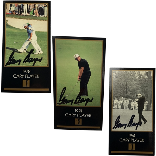  Three Gary Player Signed GSV Champions of Golf Cards JSA ALOA
