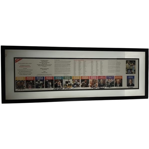 Multi-Signed 2006 Great Sports Legends Dinner Commemorative Framed Program JSA ALOA
