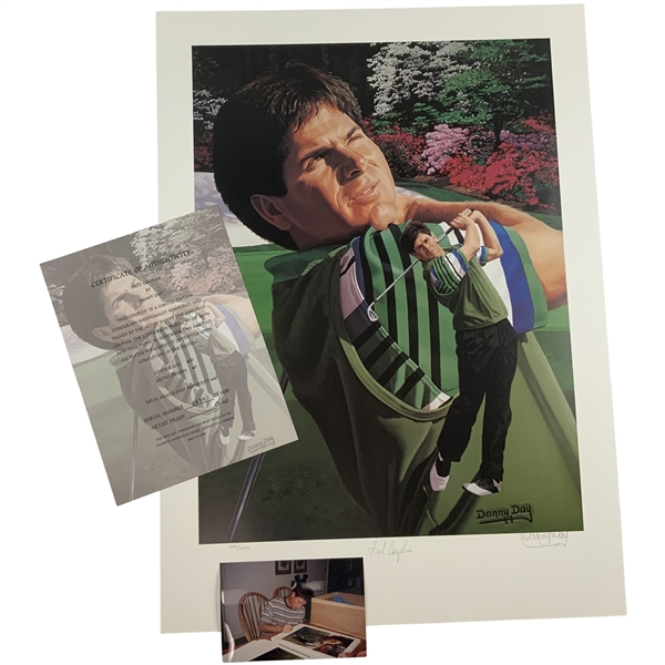 Danny Day, Fred Couples, Limited Edition Signed Lithograph JSA ALOA