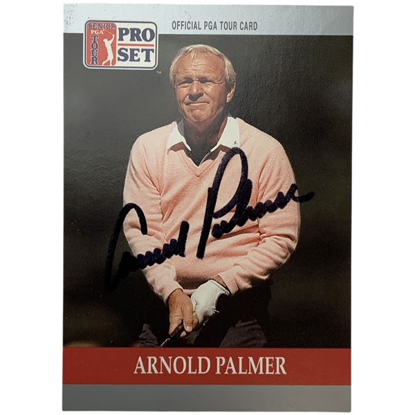 Arnold Palmer Signed 1990 Pro Set PGA Tour #80 Card JSA ALOA