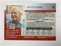 Arnold Palmer Signed 1990 Pro Set PGA Tour #80 Card JSA ALOA