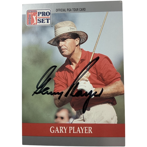 Gary Player Signed 1990 Pro Set Senior PGA Tour Gary Player Card JSA ALOA