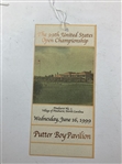 A Collection of 1999 U.S. Open Putter Boy Pavilion Weekly Grounds Badges and Ticket Holder