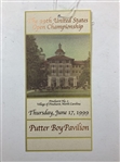 A Collection of 1999 U.S. Open Putter Boy Pavilion Weekly Grounds Badges and Ticket Holder