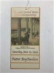A Collection of 1999 U.S. Open Putter Boy Pavilion Weekly Grounds Badges and Ticket Holder