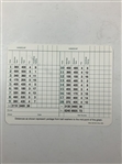 Arnold Palmer Signed Augusta National Golf Club Scorecard JSA ALOA