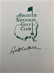 Art Wall Signed Augusta National Scorecard JSA ALOA