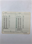 Art Wall Signed Augusta National Scorecard JSA ALOA