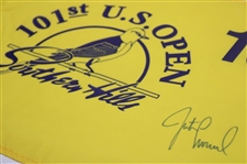 Justin Leonard Signed 2001 Us Open At Southern Hills Flag JSA ALOA