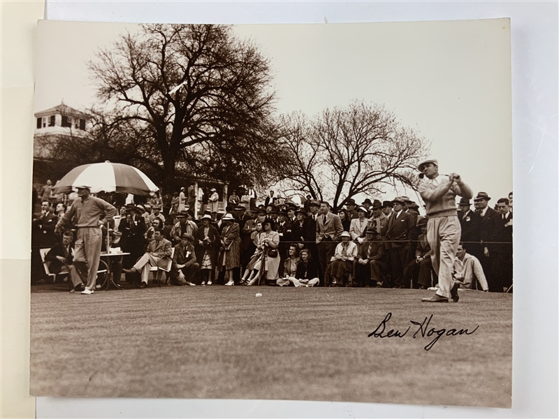 Ben Hogan Signed 1942 Masters Playoff Photograph with Byron Nelson JSA ALOA