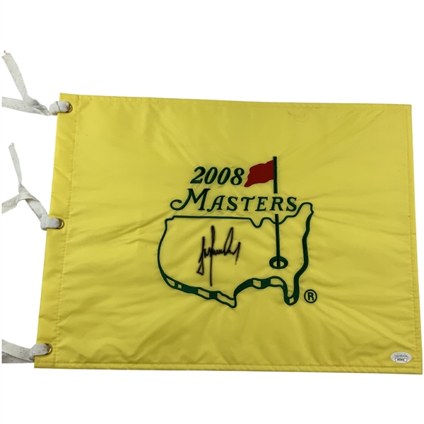 Trevor Immelman Signed 2008 Masters Tournament Embroidered Flag JSA #AB23431
