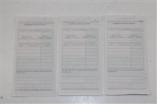 Three (3) Ben Hogan Signed Shady Oaks Country Club Receipts JSA ALOA