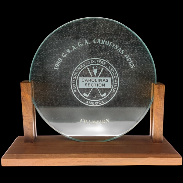 1989 Carolinas Open PGA Section Championship Golf Trophy