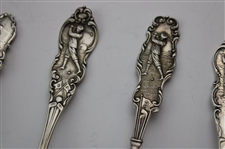 Eight (8) Various Vintage Golf Themed Sterling Silver Spoons