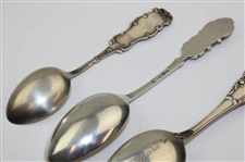 Eight (8) Various Vintage Golf Themed Sterling Silver Spoons