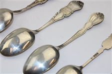 Eight (8) Various Vintage Golf Themed Sterling Silver Spoons