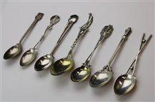 Seven (7) Various Vintage Golf Themed Sterling Silver Spoons