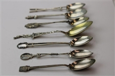 Seven (7) Various Vintage Golf Themed Sterling Silver Spoons