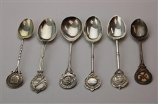 Six (6) Various Vintage Golf Themed Sterling Silver Spoons
