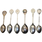Six (6) Various Vintage Golf Themed Sterling Silver Spoons